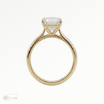 Emerald Cathedral solitaire engagement ring in 18k yellow gold 