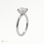 Cushion classic solitaire engagement ring in Platinum 