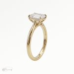 Emerald Cathedral solitaire engagement ring in 18k yellow gold 