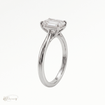 Emerald Cathedral solitaire engagement ring in 18k yellow gold 
