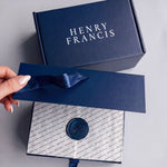 The Ring Try-On Kit box being unwrapped from its ribbon and outer box