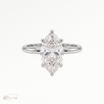 Marquise classic solitaire engagement ring in Platinum 