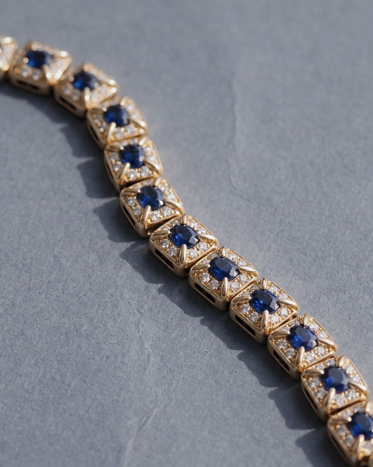Oval Sapphire Halo Bracelet