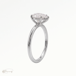 Pear classic solitaire engagement ring in Platinum 