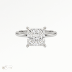 Princess classic solitaire engagement ring in Platinum 
