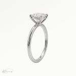Princess classic solitaire engagement ring in Platinum 