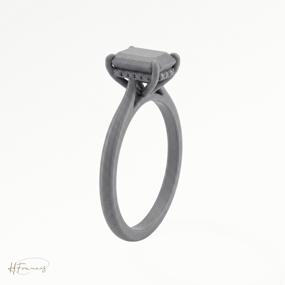 Cathedral Hidden Halo Try-On Ring