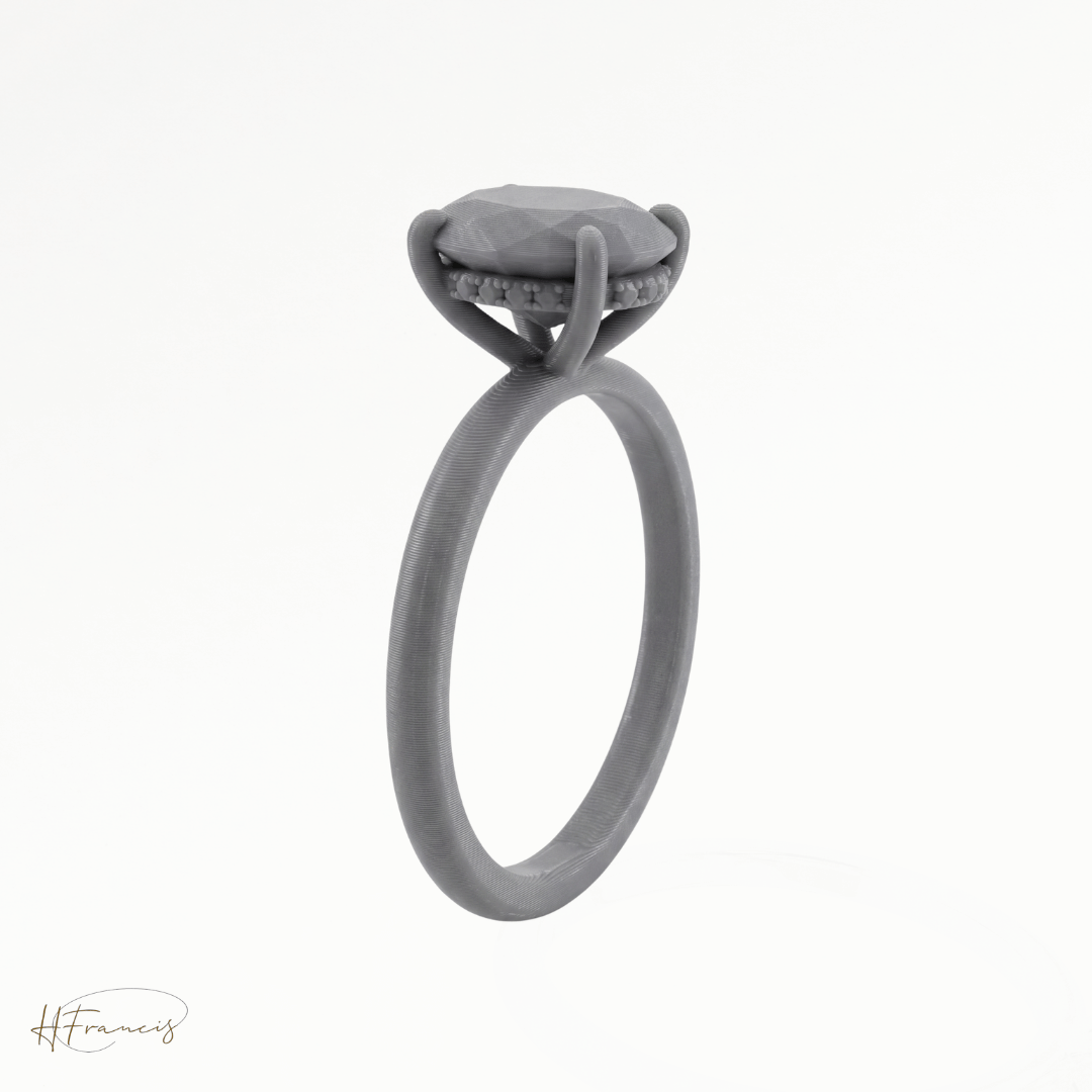Hidden Halo Solitaire Try-On Ring