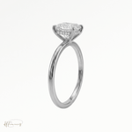 Radiant classic solitaire engagement ring in Platinum 