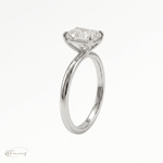 Radiant classic solitaire engagement ring in Platinum 