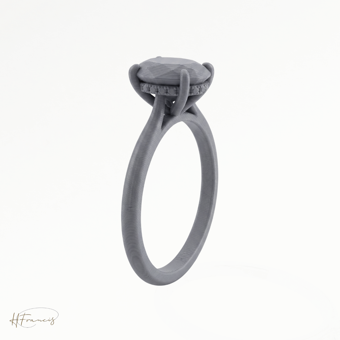 Cathedral Hidden Halo Try-On Ring