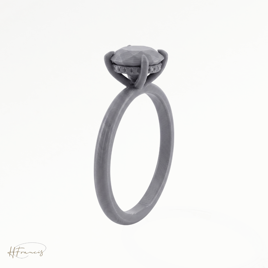 Hidden Halo Solitaire Try-On Ring