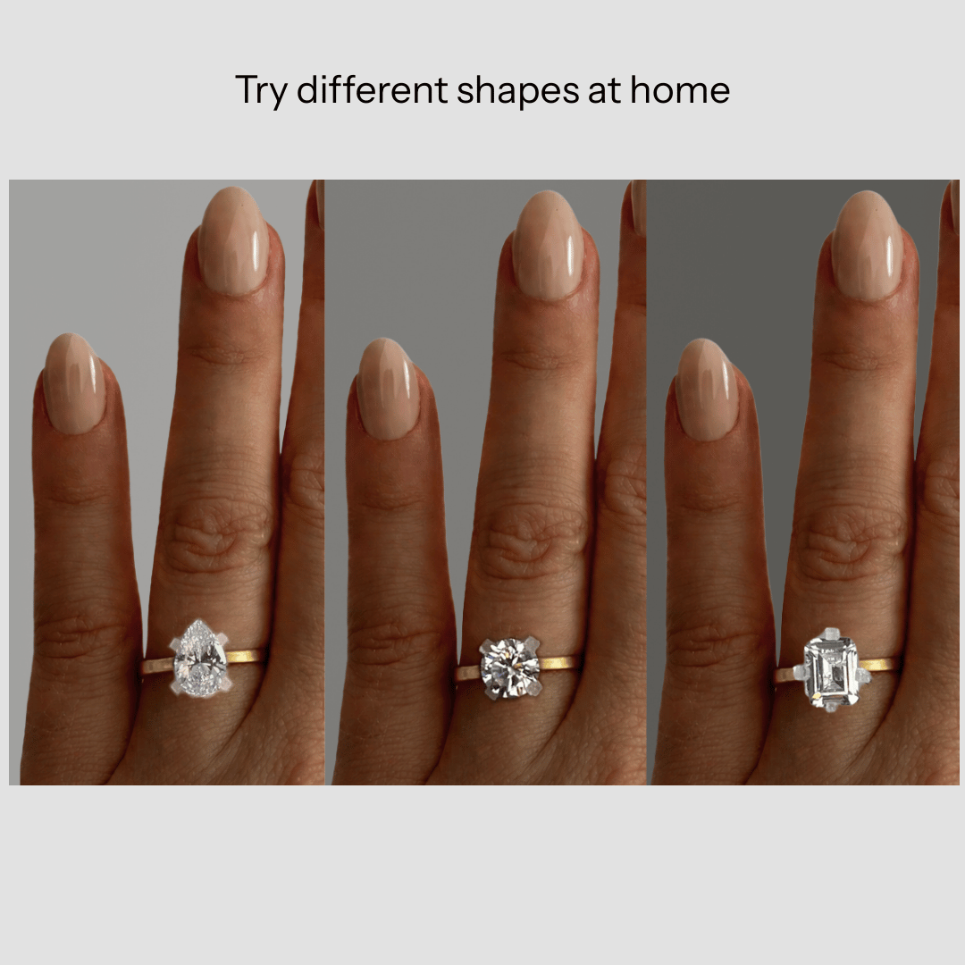 Comparison of ring shapes worn on a hand
