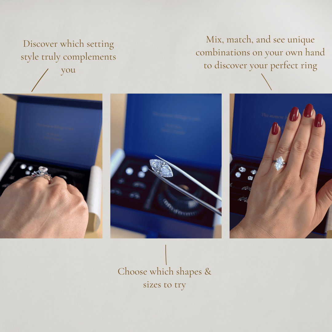 Engagement Ring Try on Kit Henry Francis  Mix and match stones